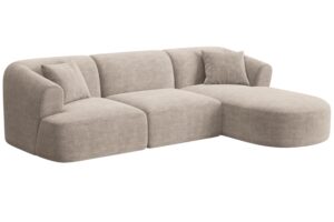 Cosmopolitan Design B&eacute;žov&aacute; man&scaron;estrov&aacute; rohov&aacute; pohovka Campi 256 cm