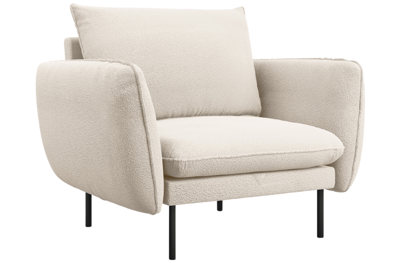 Cosmopolitan Design Béžové bouclé křeslo Vienna