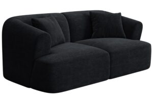 Cosmopolitan Design Čern&aacute; man&scaron;estrov&aacute; dvoum&iacute;stn&aacute; pohovka Campi 180 cm