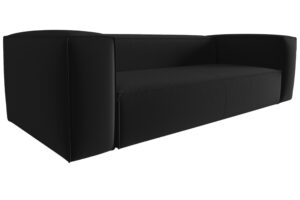 Cosmopolitan Design Čern&aacute; sametov&aacute; čtyřm&iacute;stn&aacute; pohovka Mackay 230 cm