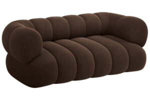 Cosmopolitan Design Hněd&aacute; sametov&aacute; dvoum&iacute;stn&aacute; pohovka Koge 180 cm