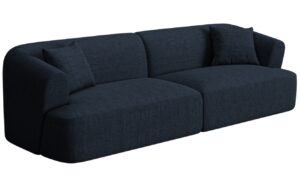 Cosmopolitan Design Kr&aacute;lovsky modr&aacute; čalouněn&aacute; čtyřm&iacute;stn&aacute; pohovka Campi 255 cm