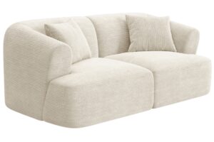 Cosmopolitan Design Kr&eacute;mově b&iacute;l&aacute; man&scaron;estrov&aacute; dvoum&iacute;stn&aacute; pohovka Campi 180 cm