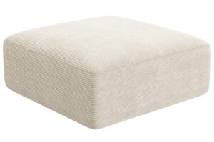 Cosmopolitan Design Kr&eacute;mově b&iacute;l&aacute; man&scaron;estrov&aacute; podnožka Campi 90 x 90 cm