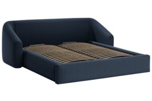Cosmopolitan Design Modr&aacute; dvoulůžkov&aacute; postel Campi 180 x 200 cm s &uacute;ložn&yacute;m prostorem