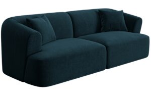 Cosmopolitan Design Petrolejově modr&aacute; sametov&aacute; trojm&iacute;stn&aacute; pohovka Campi 220 cm