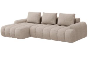 Cosmopolitan Design P&iacute;skově hněd&aacute; rozkl&aacute;dac&iacute; pohovka Linz 275 cm