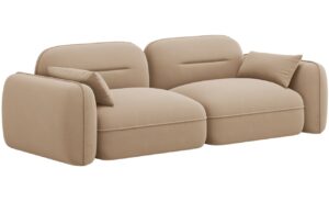 Cosmopolitan Design P&iacute;skově hněd&aacute; sametov&aacute; trojm&iacute;stn&aacute; pohovka Sydney 230 cm