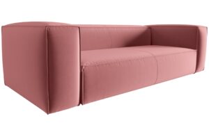 Cosmopolitan Design Růžov&aacute; sametov&aacute; čtyřm&iacute;stn&aacute; pohovka Mackay 230 cm