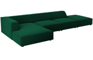 Cosmopolitan Design Sametov&aacute; rohov&aacute; pohovka Arendal 341 cm