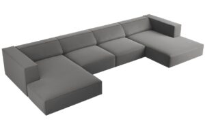 Cosmopolitan Design Sametov&aacute; rohov&aacute; pohovka Arendal 364 cm