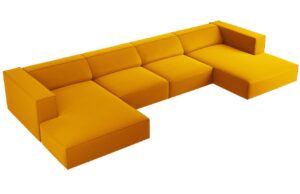 Cosmopolitan Design Sametov&aacute; rohov&aacute; pohovka Arendal 364 cm