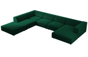 Cosmopolitan Design Sametov&aacute; rohov&aacute; pohovka Arendal 364 cm