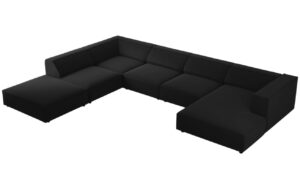 Cosmopolitan Design Sametov&aacute; rohov&aacute; pohovka Arendal 364 cm