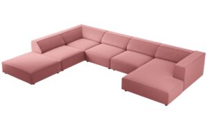 Cosmopolitan Design Sametov&aacute; rohov&aacute; pohovka Arendal 364 cm