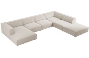 Cosmopolitan Design Sametov&aacute; rohov&aacute; pohovka Arendal 364 cm