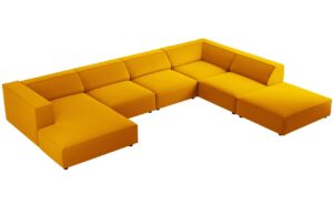 Cosmopolitan Design Sametov&aacute; rohov&aacute; pohovka Arendal 364 cm