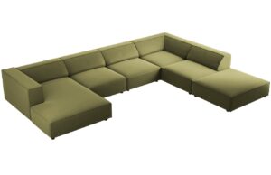 Cosmopolitan Design Sametov&aacute; rohov&aacute; pohovka Arendal 364 cm