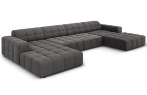 Cosmopolitan Design Sametov&aacute; rohov&aacute; pohovka Chicago 364 cm