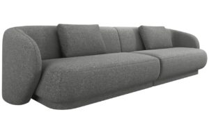 Cosmopolitan Design &Scaron;ed&aacute; čalouněn&aacute; čtyřm&iacute;stn&aacute; pohovka Camden 304 cm