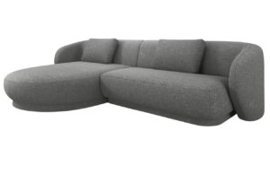 Cosmopolitan Design &Scaron;ed&aacute; čalouněn&aacute; rohov&aacute; pohovka Camden 289 cm