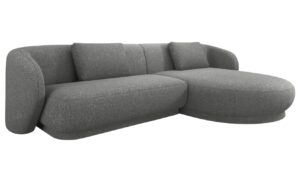 Cosmopolitan Design &Scaron;ed&aacute; čalouněn&aacute; rohov&aacute; pohovka Camden 289 cm