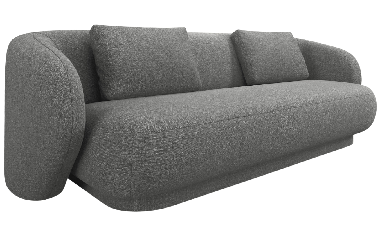 Cosmopolitan Design Šedá čalouněná trojmístná pohovka Camden 204 cm