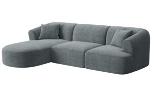 Cosmopolitan Design &Scaron;ed&aacute; man&scaron;estrov&aacute; rohov&aacute; pohovka Campi 256 cm