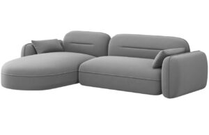 Cosmopolitan Design &Scaron;ed&aacute; sametov&aacute; rohov&aacute; pohovka Sydney 275 cm