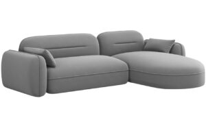 Cosmopolitan Design &Scaron;ed&aacute; sametov&aacute; rohov&aacute; pohovka Sydney 275 cm