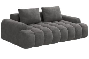 Cosmopolitan Design &Scaron;ed&aacute; sametov&aacute; trojm&iacute;stn&aacute; pohovka Linz 200 cm