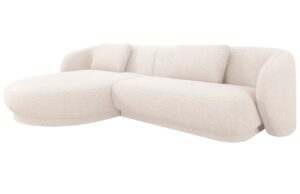 Cosmopolitan Design Světle b&eacute;žov&aacute; čalouněn&aacute; rohov&aacute; pohovka Camden 289 cm