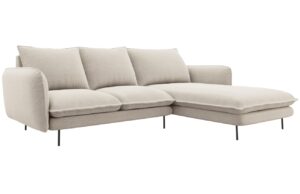 Cosmopolitan Design Světle b&eacute;žov&aacute; čalouněn&aacute; rohov&aacute; pohovka Vienna 225 cm