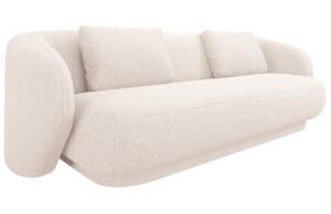 Cosmopolitan Design Světle b&eacute;žov&aacute; čalouněn&aacute; trojm&iacute;stn&aacute; pohovka Camden 204 cm