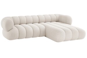 Cosmopolitan Design Světle b&eacute;žov&aacute; rohov&aacute; pohovka Koge 270 cm