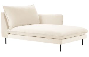 Cosmopolitan Design Světle b&eacute;žov&aacute; sametov&aacute; leno&scaron;ka Vienna 170 cm