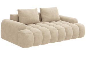 Cosmopolitan Design Světle b&eacute;žov&aacute; sametov&aacute; trojm&iacute;stn&aacute; pohovka Linz 200 cm