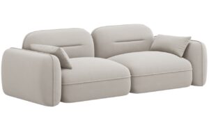 Cosmopolitan Design Světle b&eacute;žov&aacute; sametov&aacute; trojm&iacute;stn&aacute; pohovka Sydney 230 cm