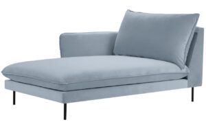 Cosmopolitan Design Světle modr&aacute; sametov&aacute; leno&scaron;ka Vienna 170 cm