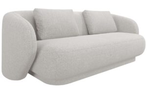 Cosmopolitan Design Světle &scaron;ed&aacute; čalouněn&aacute; dvoum&iacute;stn&aacute; pohovka Camden 169 cm