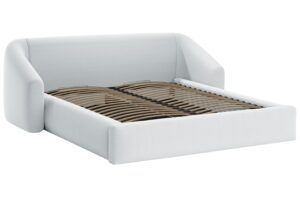 Cosmopolitan Design Světle &scaron;ed&aacute; dvoulůžkov&aacute; postel Campi 160 x 200 cm s &uacute;ložn&yacute;m prostorem