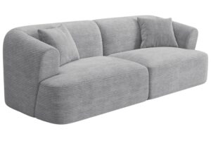 Cosmopolitan Design Světle &scaron;ed&aacute; man&scaron;estrov&aacute; trojm&iacute;stn&aacute; pohovka Campi 220 cm