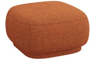 Cosmopolitan Design Terakotově oranžov&aacute; čalouněn&aacute; podnožka Camden 65 x 65 cm