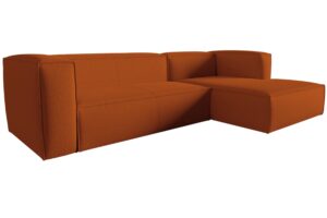 Cosmopolitan Design Terakotově oranžov&aacute; rohov&aacute; pohovka Mackay 282 cm