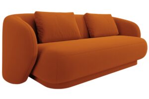 Cosmopolitan Design Terakotově oranžov&aacute; sametov&aacute; dvoum&iacute;stn&aacute; pohovka Camden 169 cm