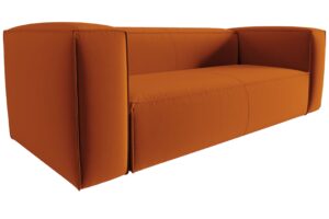 Cosmopolitan Design Terakotově oranžov&aacute; sametov&aacute; trojm&iacute;stn&aacute; pohovka Mackay 200 cm