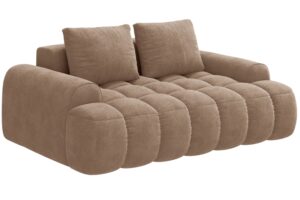 Cosmopolitan Design Tmavě b&eacute;žov&aacute; sametov&aacute; dvoum&iacute;stn&aacute; pohovka Linz 175 cm