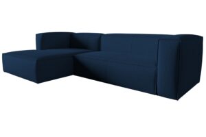 Cosmopolitan Design Tmavě modr&aacute; rohov&aacute; pohovka Mackay 282 cm