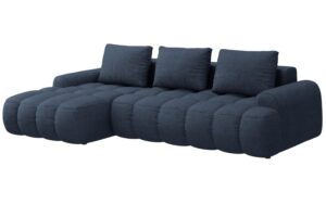 Cosmopolitan Design Tmavě modr&aacute; rozkl&aacute;dac&iacute; pohovka Linz 275 cm