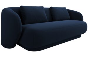 Cosmopolitan Design Tmavě modr&aacute; sametov&aacute; dvoum&iacute;stn&aacute; pohovka Camden 169 cm